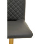 Dark Grey And Gold Bar Stool With Round Base