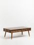 Frida Wood Veneer Coffee Table with 2 Drawers