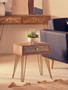 Flori 1 Drawer Draw Side Table with Hairpin Legs