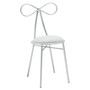 Jolie Silver Bow Silver Velvet Chair