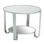 Jolie Round Mirrored Top Silver Frame Table