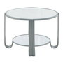 Jolie Round Mirrored Top Silver Frame Table