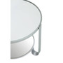 Jolie Round Mirrored Top Silver Frame Table