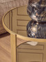 Jolie Round Mirrored Top Gold Frame Table