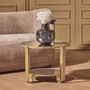 Jolie Round Mirrored Top Gold Frame Table