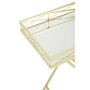 Jolie Rectangle Gold Tray Table