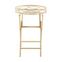 Jolie Round Gold Tray Table