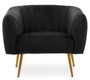 Larissa Black Velvet Chair