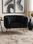 Larissa Black Velvet Chair