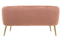Larissa Two Seat Pink Velvet Sofa