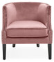 Larissa Pink Velvet Studded Chair