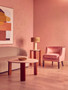 Larissa Pink Velvet Studded Chair