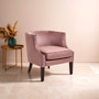 Larissa Pink Velvet Studded Chair