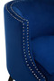 Larissa Blue Velvet Studded Chair