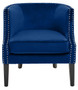 Larissa Blue Velvet Studded Chair
