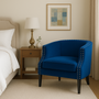 Larissa Blue Velvet Studded Chair