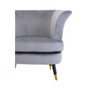 Loretta Grey Velvet Scalloped Chair