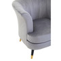 Loretta Grey Velvet Scalloped Chair