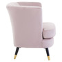 Loretta Dusky Pink Velvet Scalloped Chair