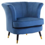 Loretta Midnight Velvet Scalloped Chair