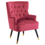 Loretta Wine Velvet Tufted Chair