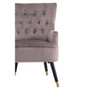 Loretta Mink Velvet Tufted Chair