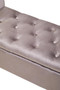 Loretta Mink Velvet Ottoman Storage Bench