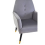 Loretta Grey Velvet Button Detail Chair