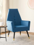 Loretta Midnight Blue Velvet Button Detail Chair