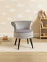 Kids Loretta Grey Velvet Chair