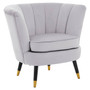 Loretta Grey Velvet Accent Chair