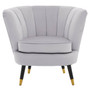 Loretta Grey Velvet Accent Chair