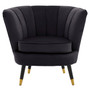 Loretta Black Velvet Accent Chair