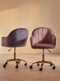 Brent Grey Velvet And Gold Base Home Office Chair