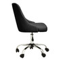 Brent Ribbed Black And Chrome Home Office Chair