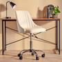 Brent Off White Leather Effect Home Office Chair