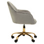 Brent Grey Velvet Office Chair