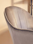 Brent Grey Velvet And Gold Home Office Chair