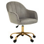 Brent Grey Velvet Office Chair