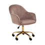 Brent Pink Velvet Office Chair