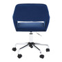 Brent Navy Velvet And Chrome Base Home Office Chair