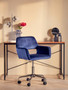 Brent Navy Velvet And Chrome Base Home Office Chair