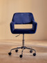 Brent Navy Velvet And Chrome Base Home Office Chair