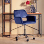 Brent Navy Velvet And Chrome Base Home Office Chair