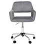 Brent Grey Velvet And Chrome Base Home Office Chair