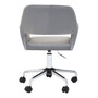 Brent Grey Velvet And Chrome Base Home Office Chair