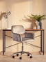Brent Grey Velvet And Chrome Base Home Office Chair