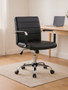 Brent Black Leather Effect And Chrome Home Office Chair