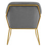 Xander Grey Velvet Armchair
