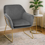 Xander Grey Velvet Armchair